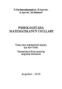 Psihologiýada matematikanyň usullary